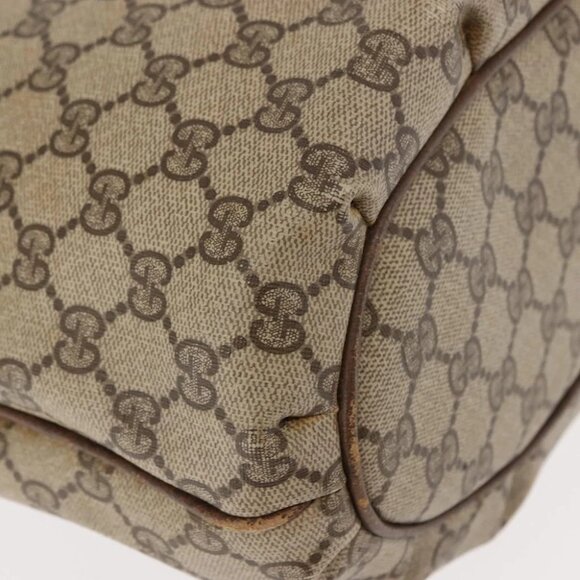 GUCCI GG Supreme Shoulder Bag PVC Leather Beige - Picture 6 of 15